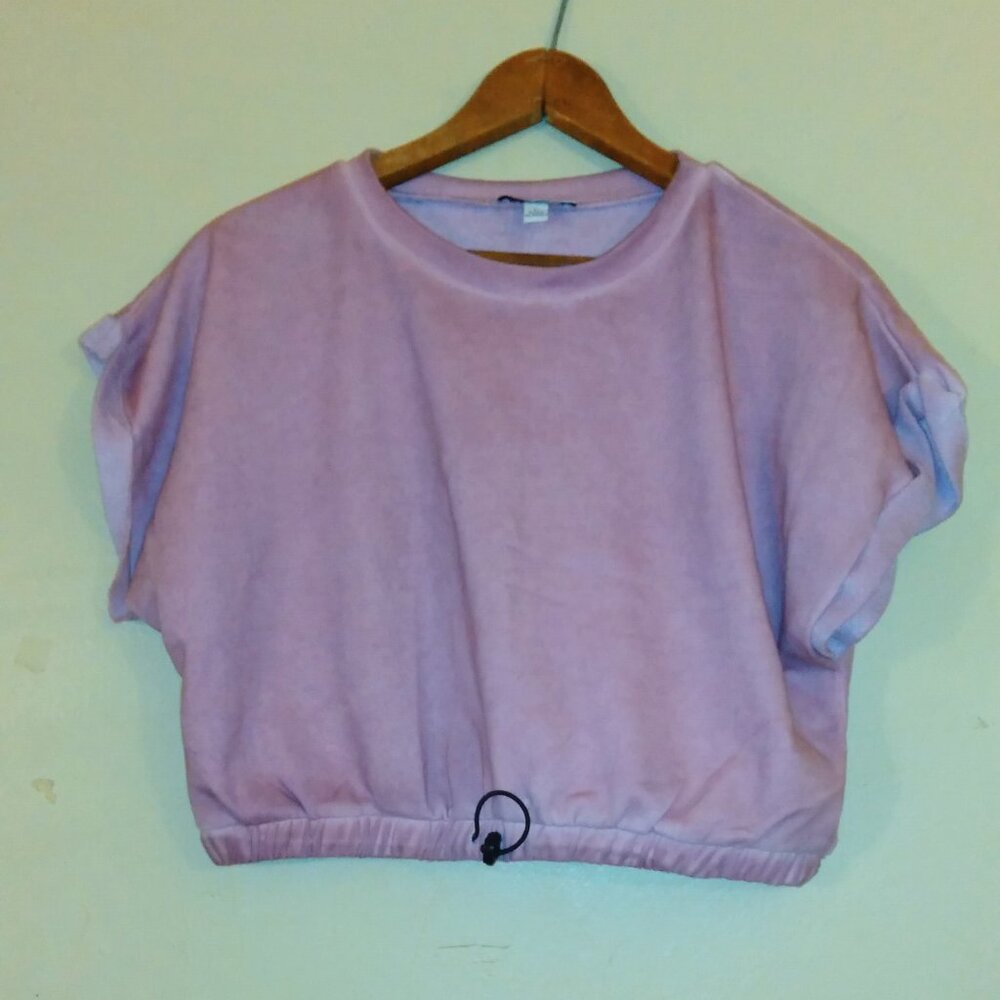 Fashion Nova_Mauve Crop Sweatshirt ft. Cinch cord